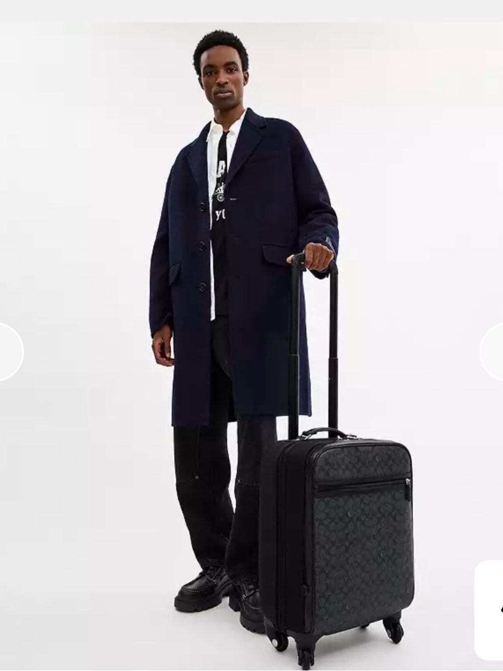 Coach Gray and Black Signature Carry-On Spinner - Picture 11 of 13